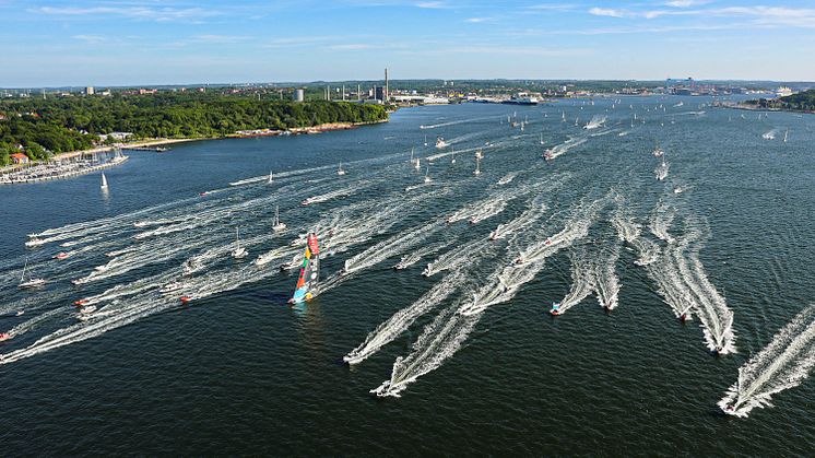 Heiß umjubelt an Land und zu Wasser. The Ocean Race in Kiel.Sailing.City und Malizia Seaexplorer mittendrin (c)The Ocean Race