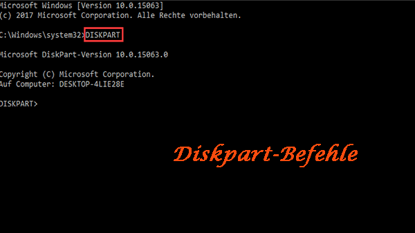 Diskpart-Befehle