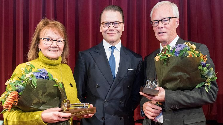 Marie Berglund, ordförande Eurocon Consulting AB, H.K.H. Prins Daniel och Alf Göransson, ordförande i Loomis AB