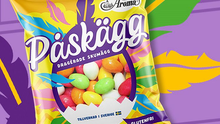 Aromas goda skumägg- nu förpackade i påse.