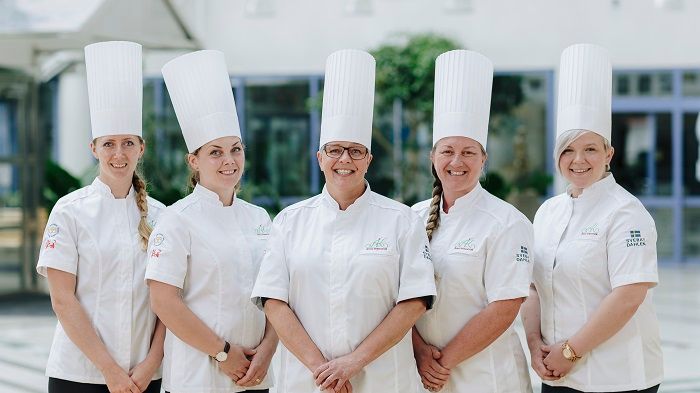 Fr. v. Andrea Larsson, Disa Molin, Anicka Larsson (ersatt av Franciane Tartari), Andrea Olsson och  Anna Josefsson.