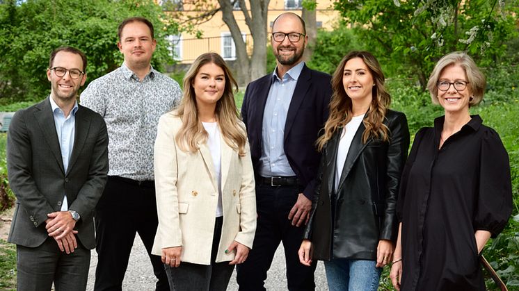 Nexer Tech Talent och Folksam fortsätter samarbeta, i bilden från vänster; Daniel Gyllensparre, Jacob Karmehag, Amanda Björklin, Anders Lundsten, Malin Wester och Lotta Lisper.