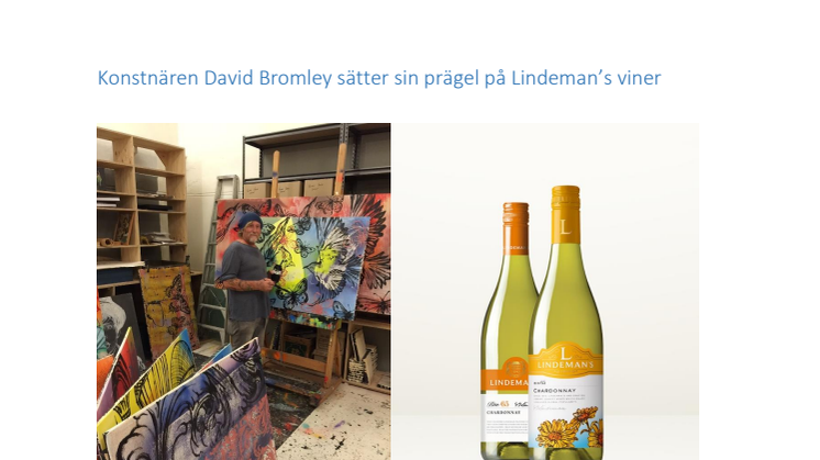 Konstnären David Bromley sätter sin prägel på Lindeman’s viner
