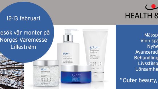 Kom och möt oss på Health & Beauty på Norska varemessen i Lillstrøm 12-13 februari!