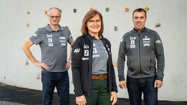 PRESIDENTSKAPET: (f.v): President Arne Horten, visepresident organisasjon Lisbeth Gederaas og visepresident sport, Gjermund Hol.