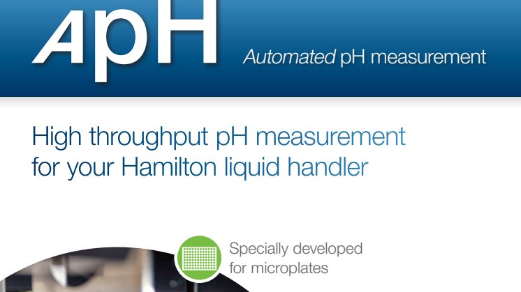 High throughput automatic pH measurement for your Hamilton liquid handler