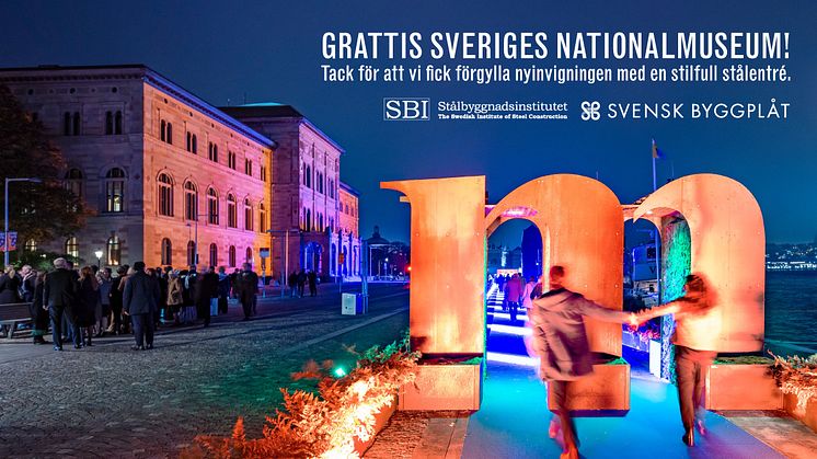 Byggplåt och stål gjorde stilfull entré vid Nationalmuseums VIP-invigning