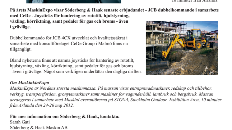 Dubbelkommando med Söderberg & Haak på MaskinExpo