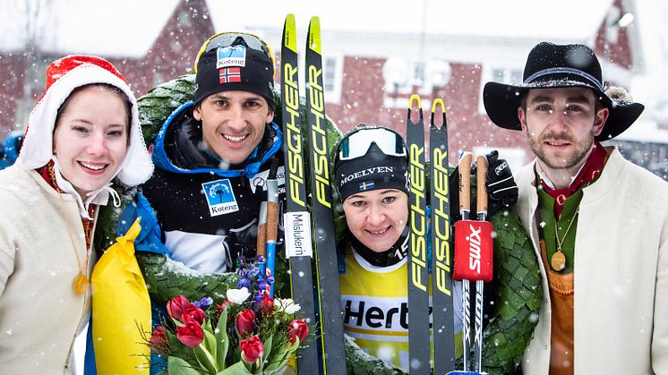 Tore Björset Berdal and Britta Johansson Norgren won Vasaloppet 2019