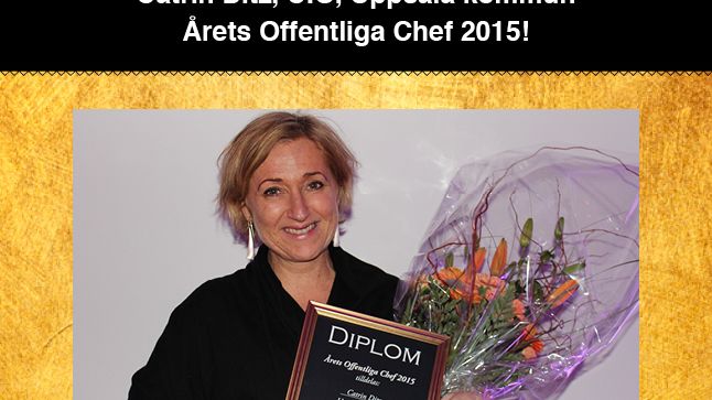 Årets Offentliga Chef 2015 är Catrin Ditz!