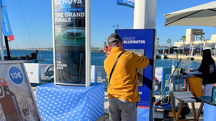 A Bluewater Hydration Station serves purified water where toxic contaminants found increasingly in tap water such as PFAS and microplastics are removed (Credit: Josh Talbot)