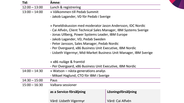 IBM & Pedab Sverige bjuder in till en heldag om IT-infrastruktur