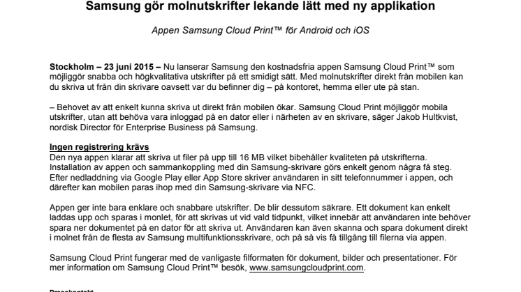  Samsung gör molnutskrifter lekande lätt med ny applikation 