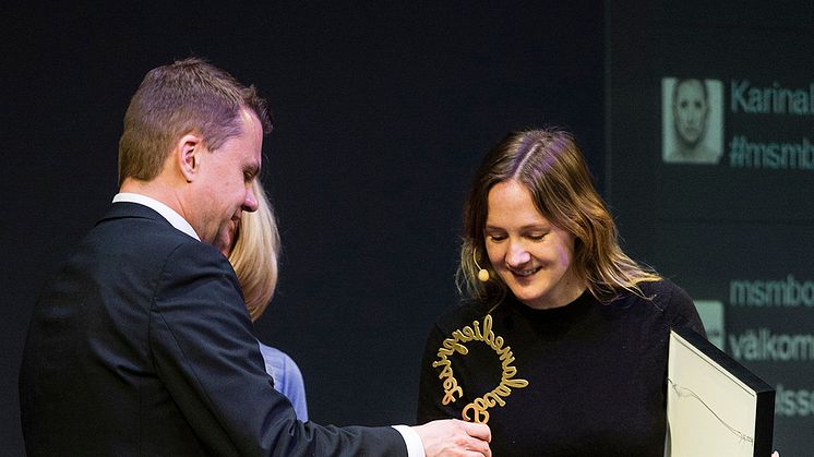 Lina Thomsgård tackar Borås för ett "otroligt viktigt pris"