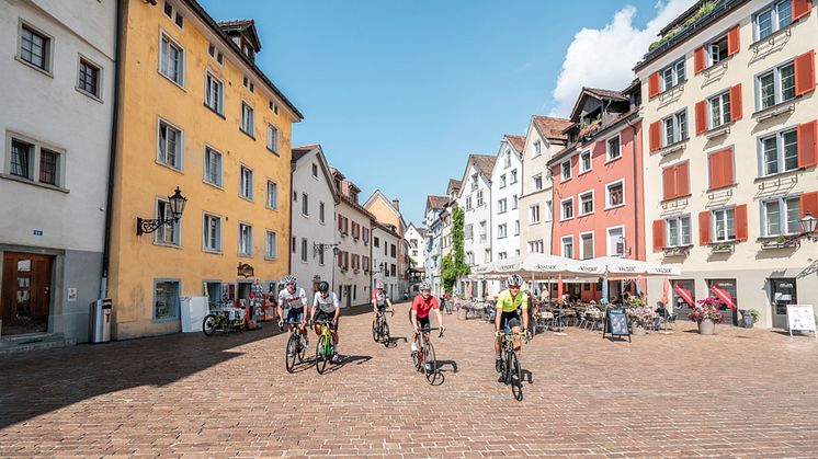 Radfahrer in Chur, Graubünden (c) Graubünden Ferien