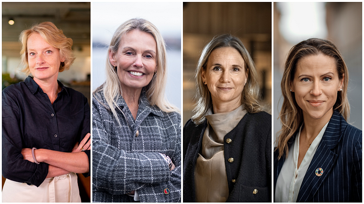 Från vänster: Alexandra Hagen, Anette Seger, Johanna Skogestig och Catharina Belfrage Sahlstrand. Foto: SGBC