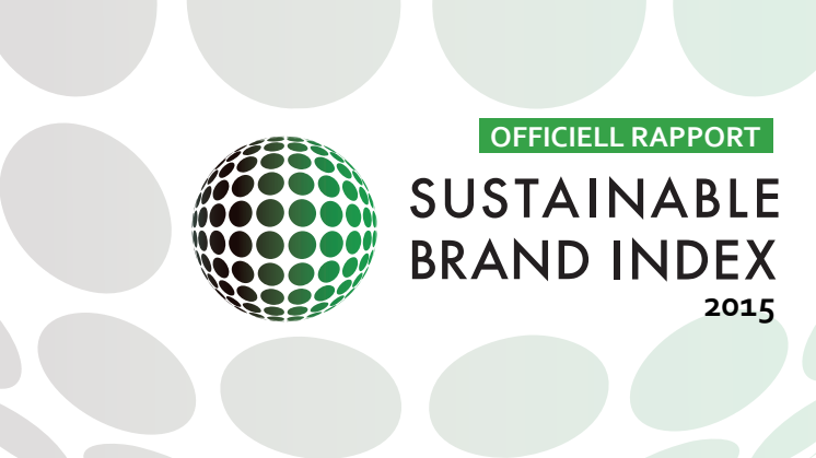 Sustainable Brand Index 2015 Sverige officiell rapport
