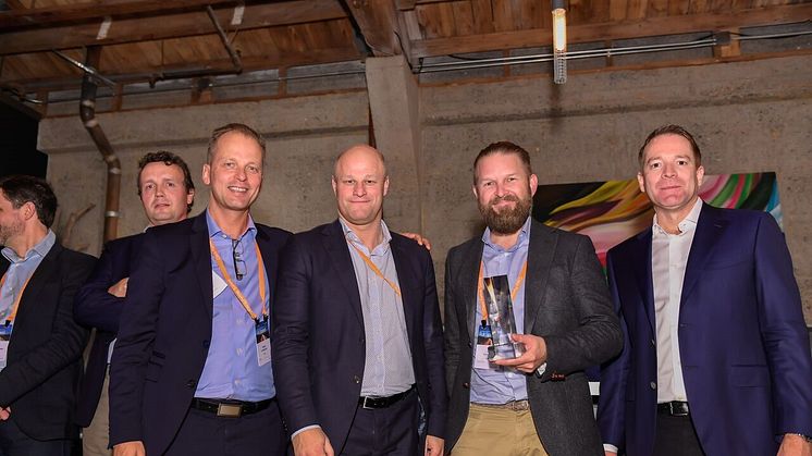 Cisco Security Partner of the Year 2016: från v Niklas Andersson, vd Cisco AB, Kåre Nordström, försäljningsdirektör och Lars Kyhlstedt, affärsområdeschef, Cygate, Peter Karlström SVP Cygate Europe North