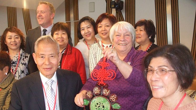 Sandra White with old friends Joy and Ronald Liu