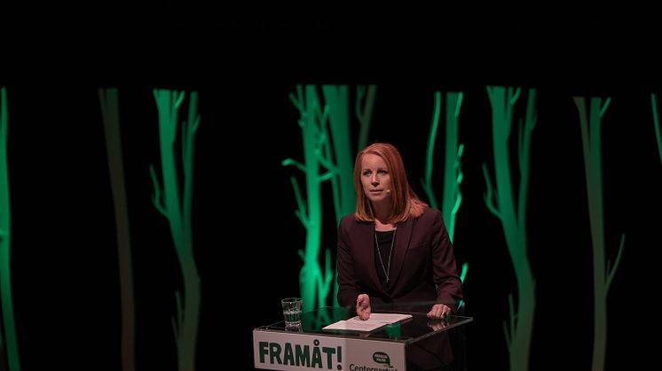 Annie Lööf på Centerpartiets kommundagar idag. 