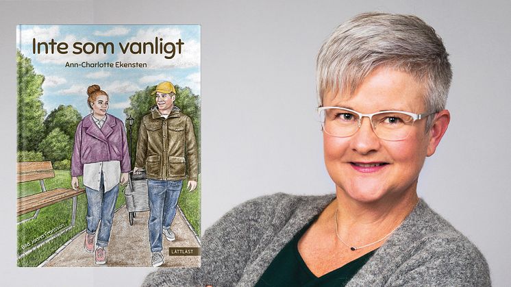 Författaren Ann-Charlotte Ekensten med sin nya bok "Inte som vanligt".