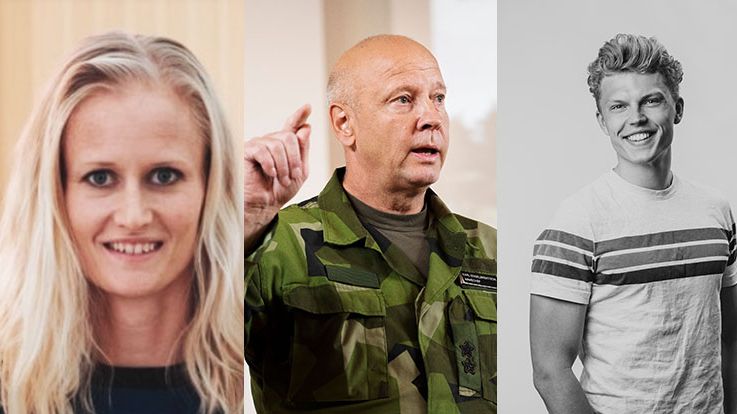 Föreläsare på 2024 års Näringslivsdag i Laholm, Carolina Klüft, Karl Engelbrektsson och Truls Christenson