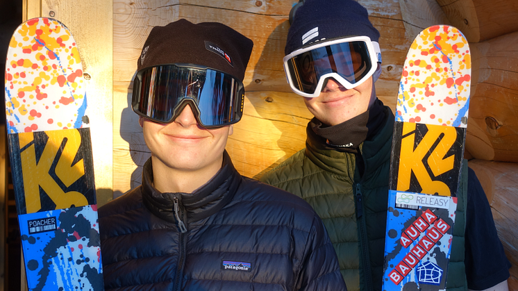 Hugo Bruvall, Sundvalls SLK, blev bäste svensk i slopestylefinalen tätt följt av Isak Davidsson, Bjursås IK. Foto: Kristofer Fahlgren. 