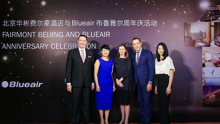 Blueair and Fairmont Beijing celebrate 1 year of Clean Air partnership