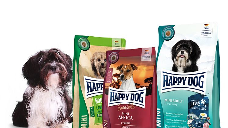 Alles, was kleine Hunde brauchen: Die Mini-Vielfalt von Happy Dog