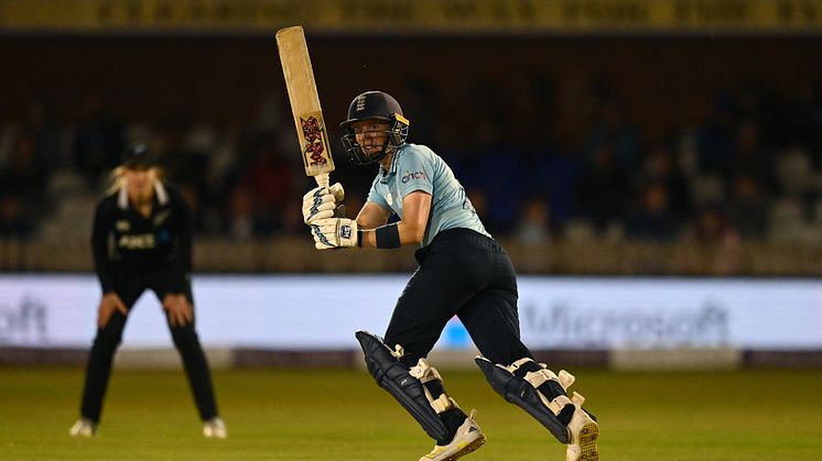 Heather Knight's century led her team to the win. Photo: Getty Images