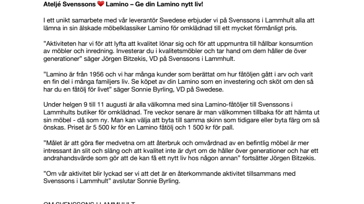 Ateljé Svenssons ♥ Lamino – Ge din Lamino nytt liv!