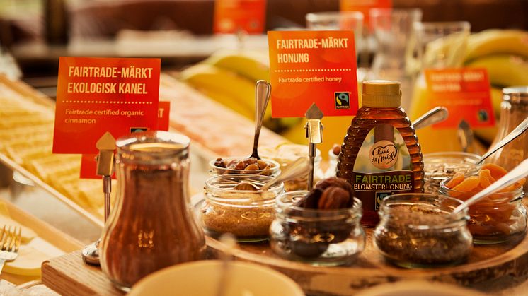 Fairtrade-märkt på Clarion Hotel Signs frukostbuffé