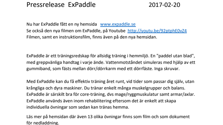 ExPaddle  -  www.expaddle.se