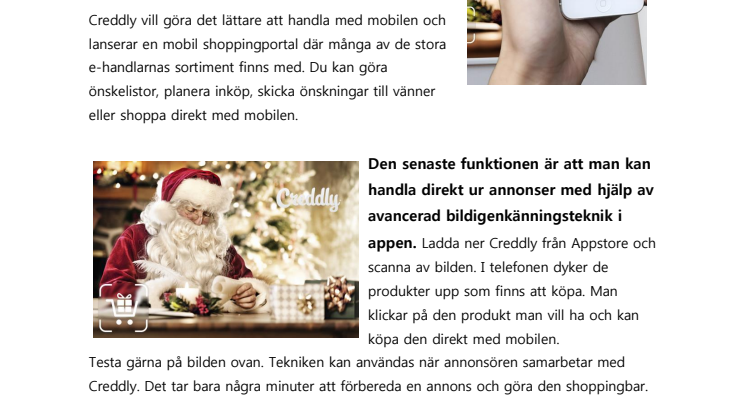 Tomten fixar julklapparna direkt ur tidningsannonsen!