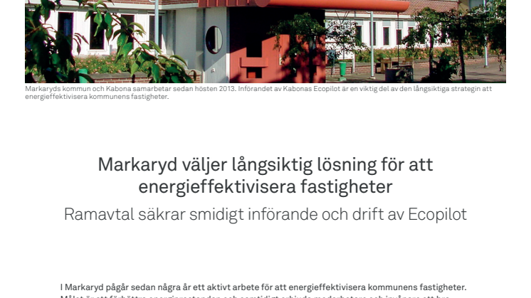 Kundcase: Markaryds kommun energieffektiviserar fastigheter