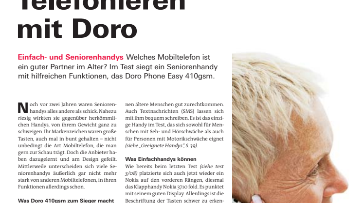 Best in Germany: Doro PhoneEasy 410gsm best phone for elderly