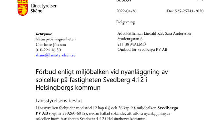 Beslut 2022-04-26 Svedberga solcellsanläggning.pdf