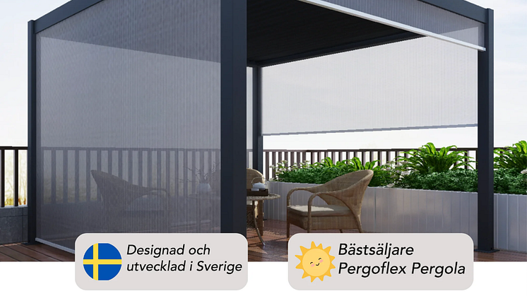 Pergoflex Pergola erbjuder 25% rabatt på hela sortimentet och gratis snabb frakt och installation på plats