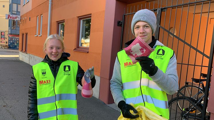 En halv stövel var ett skräpfynd vid tidigare städtillfälle i Örebro. 