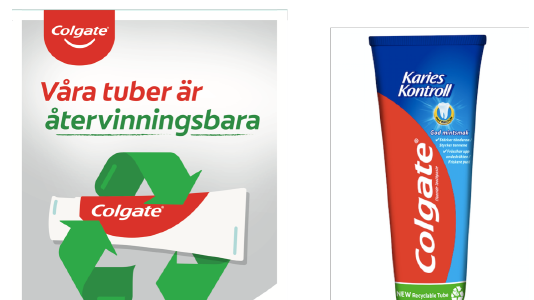 COLGATE® LANSERAR ÅTERVINNINGSBAR TANDKRÄMSTUB