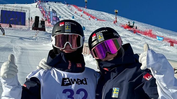 Emil och Moa i Alpe d´Huez