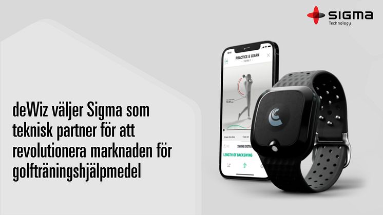 deWiz Väljer Sigma Som Teknisk Partner För att Revolutionera Marknaden För Golfträningshjälpmedel