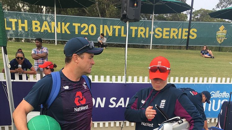 Macdonald with Anya Shrubsole in Australia earlier this year.