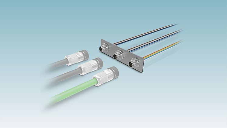 M12 connectors with push-pull locking