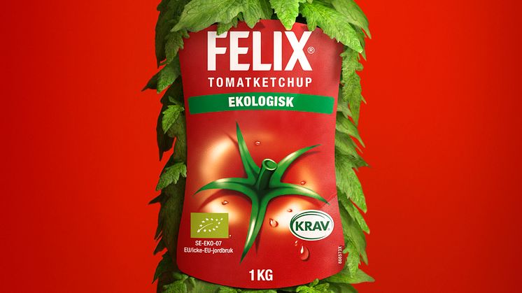 Grön ketchup från Felix