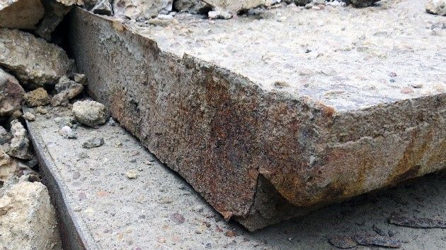 Deterioration of concrete cover on UK power station