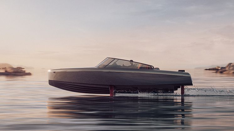 Candela C-8 has been dubbed the "Tesla Model S" of boats. Thanks to computer-controlled hydrofoils, it uses only a fraction of the energy a conventional boat needs at high speeds.