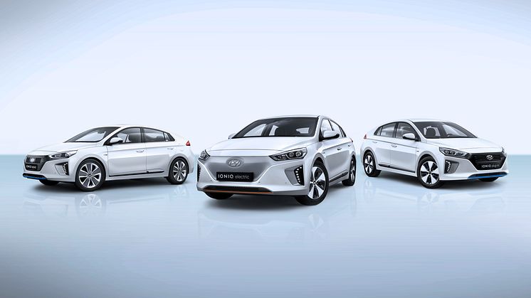 Hyundai IONIQ har världspremiär i Geneve – först i världen med tre drivlinor i samma bil