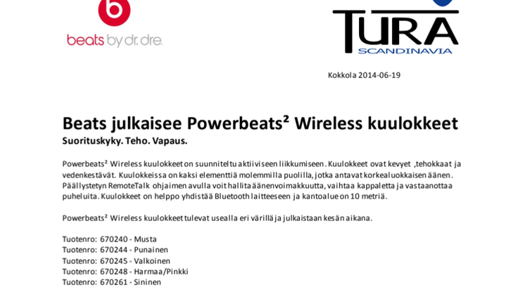 Beats julkaisee Powerbeats² Wireless kuulokkeet