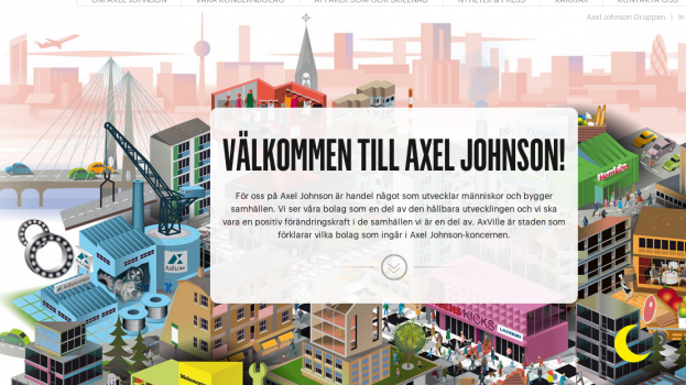 Axel Johnsons hemsida vinner designpris